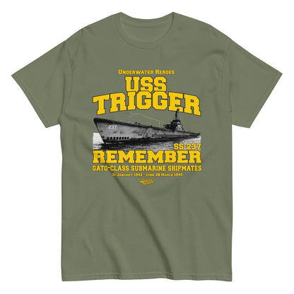 USS Trigger SS-237 submarine t-shirt