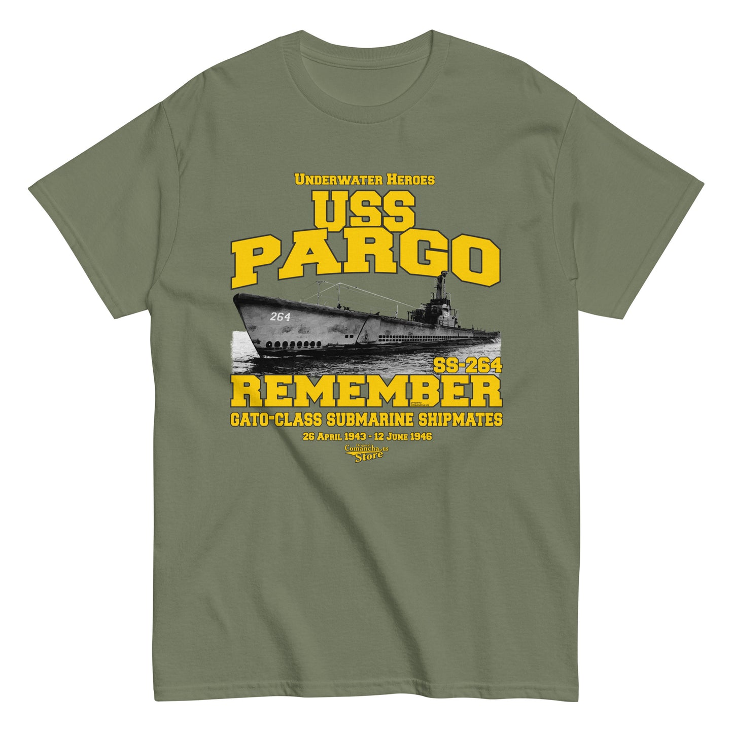 USS PARGO SS-264 Submarine t-shirt