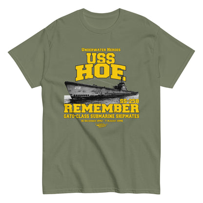 USS Hoe SS-258 Submarine t-shirt