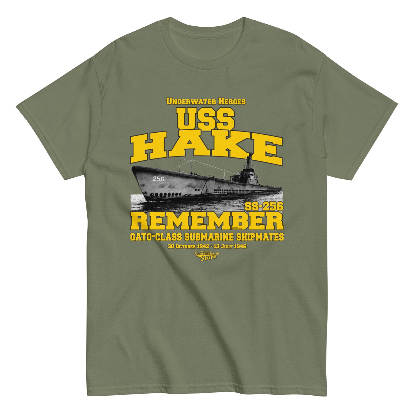 USS Hake SS/AGSS-256 Submarine t-shirt