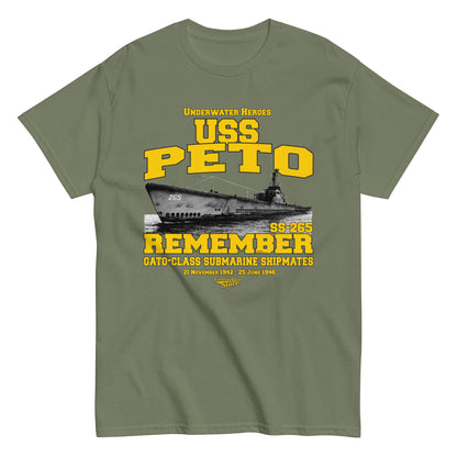 USS Peto SS-265 Submarine T-shirt