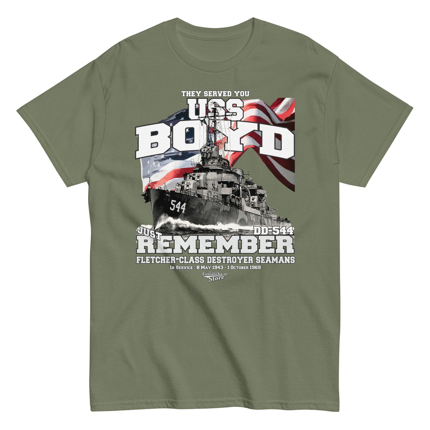 USS Boyd DD-544 destroyer t-shirt