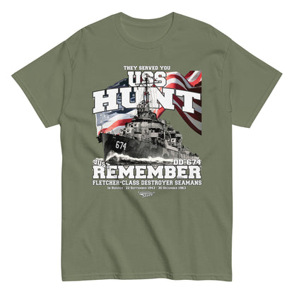 USS Hunt DD-674 Destroyer T-shirt