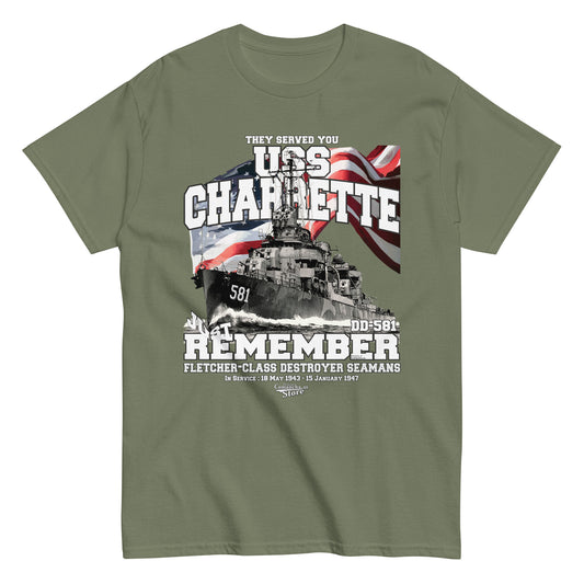 USS Charrette DD-581 destroyer t-shirt