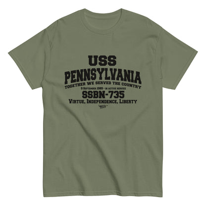 USS PENNSYLVANIA SSBN-735 Shipmates T-shirt