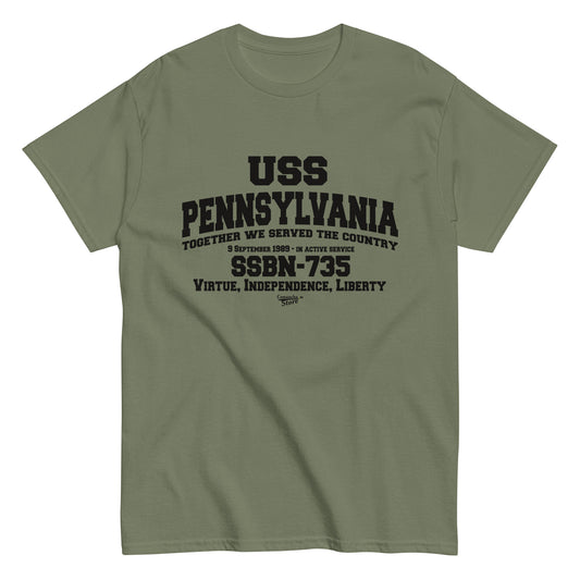 USS PENNSYLVANIA SSBN-735 Shipmates T-shirt