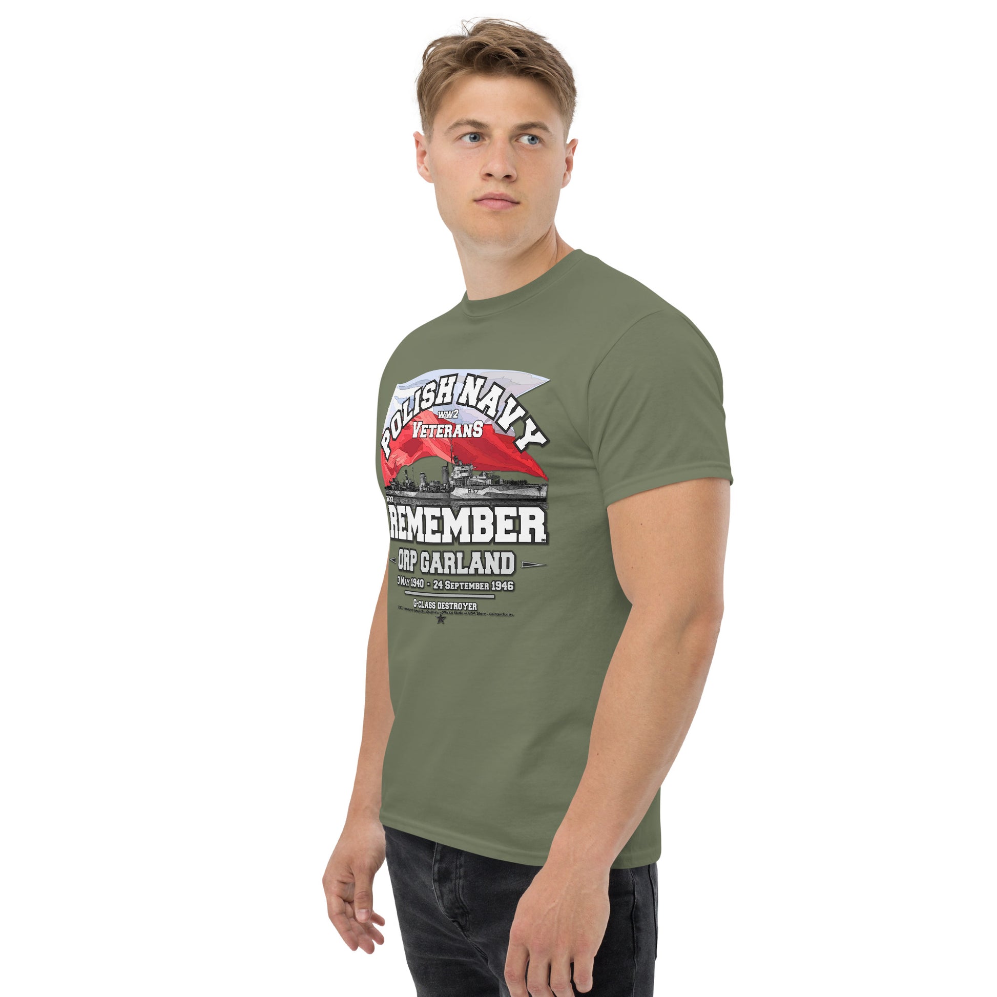 ORP GARLAND H-37 t-shirt,Polish Navy t-shirt, Okret Marynarki Wojennej T-shirt, Comancha Graphics,