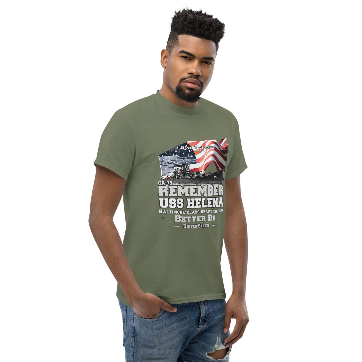 USS HELENA CA-75 t-shirt, Navy Ship t-shirt, Cruiser Veterans Classic T-Shirt, Comancha store tee, USS HELENA CA-75 Cruiser Veterans Classic T-Shirt, Comancha store,