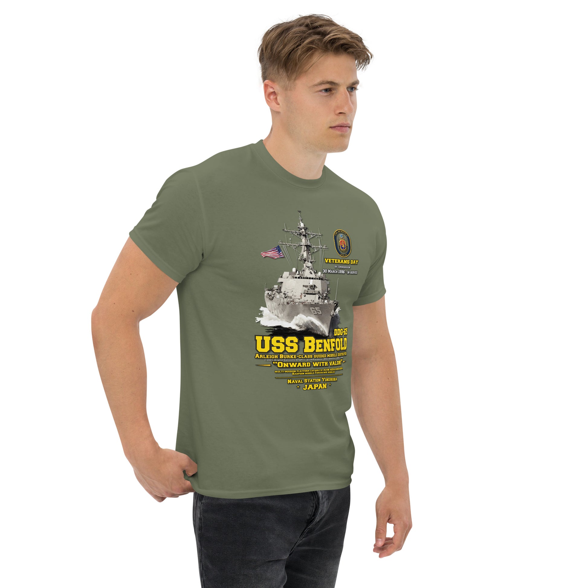 USS BENFOLD t-shirt,USS BENFOLD DDG-65 tee,Destroyer Veterans T-shirt, Navy veterans tee,Comancha Navy Tees,