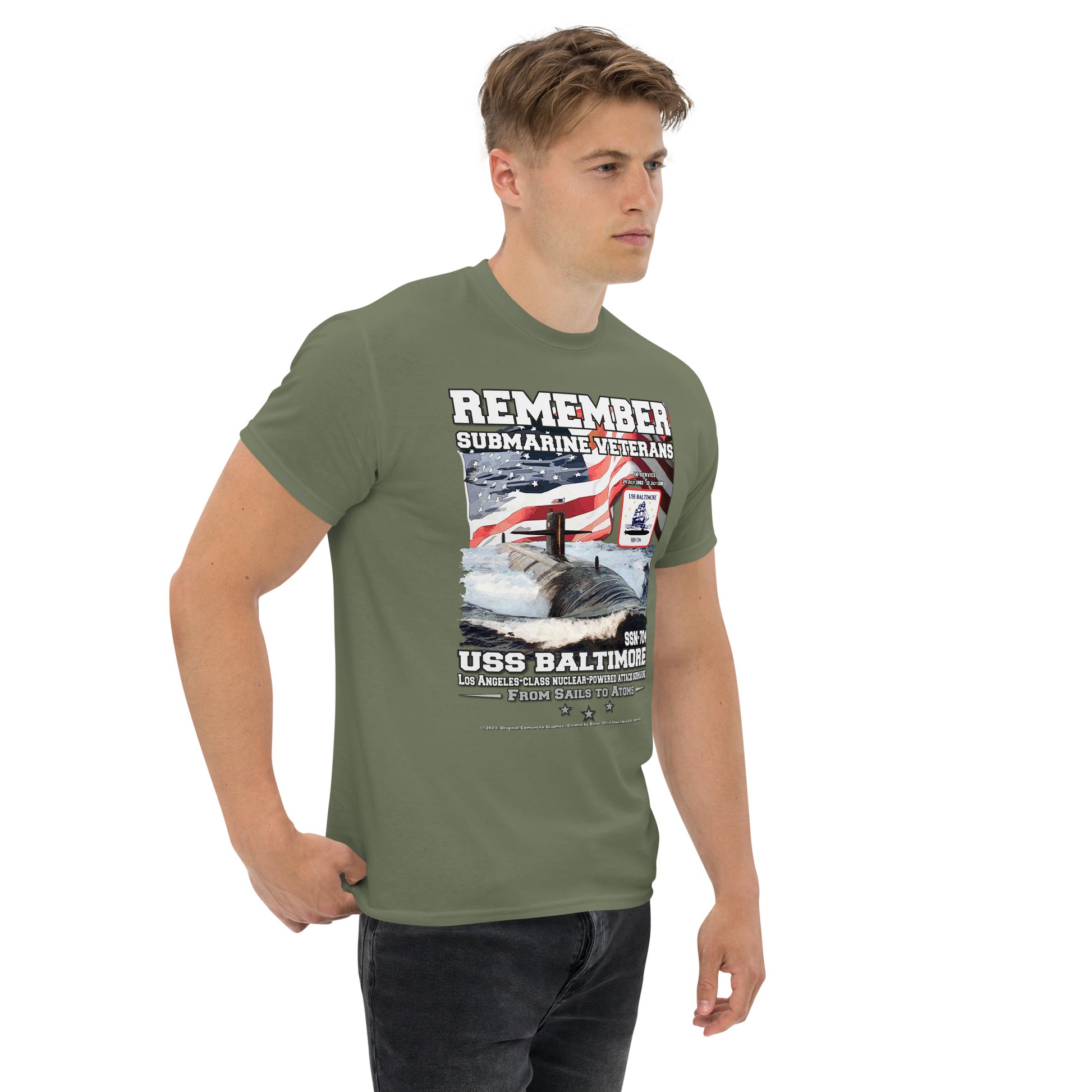 USS BALTIMORE t-shirt,USS BALTIMORE SSN-704 t-shirt, Submarine Veterans T-shirt, Comancha Navy T-shirts, us navy t-shirt,