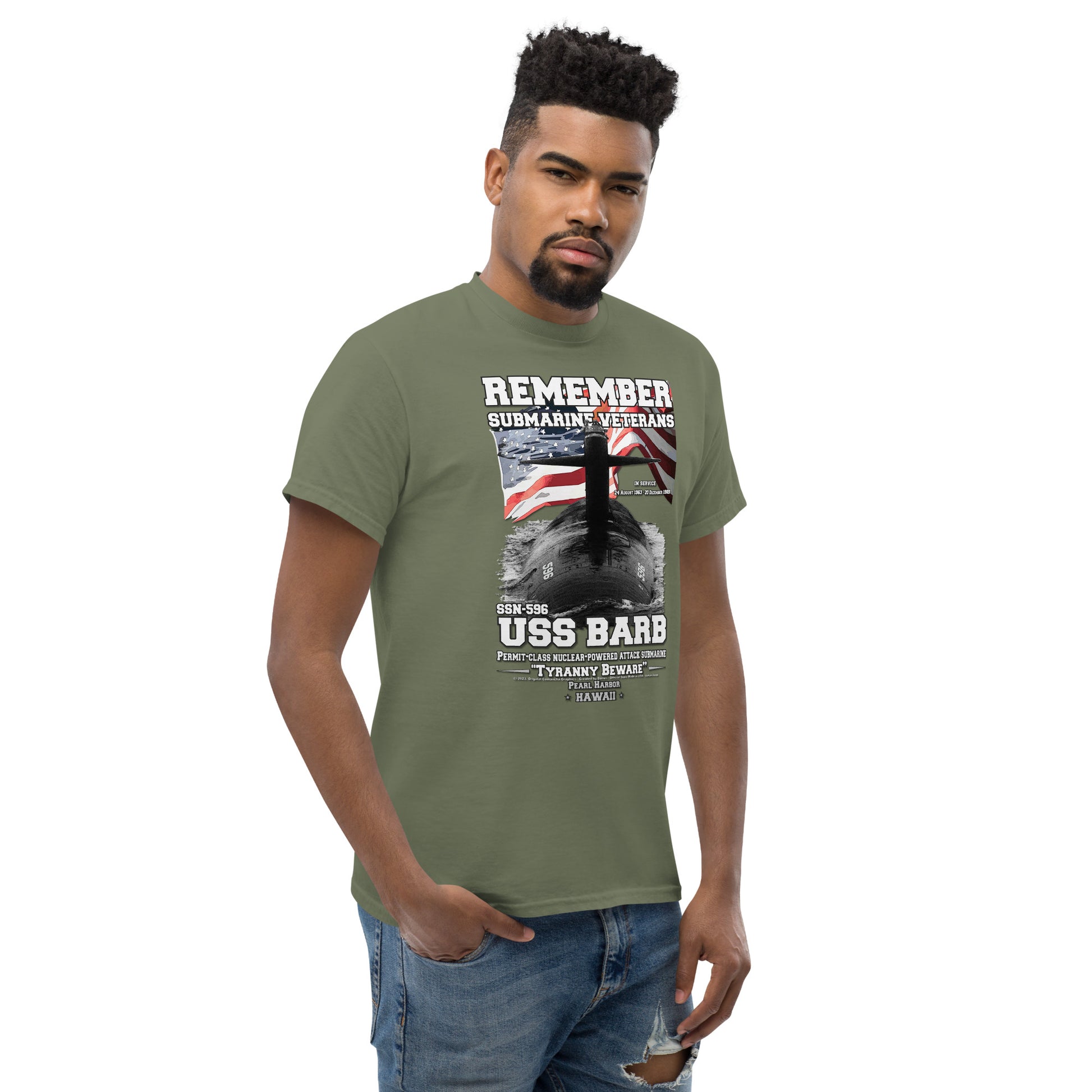 USS BARB SSN-596 t-shirt, Submarine Veterans T-shirt, Comancha Navy Tees, us navy t-shirt, USS BARB gift, USS BARB t-shirt,