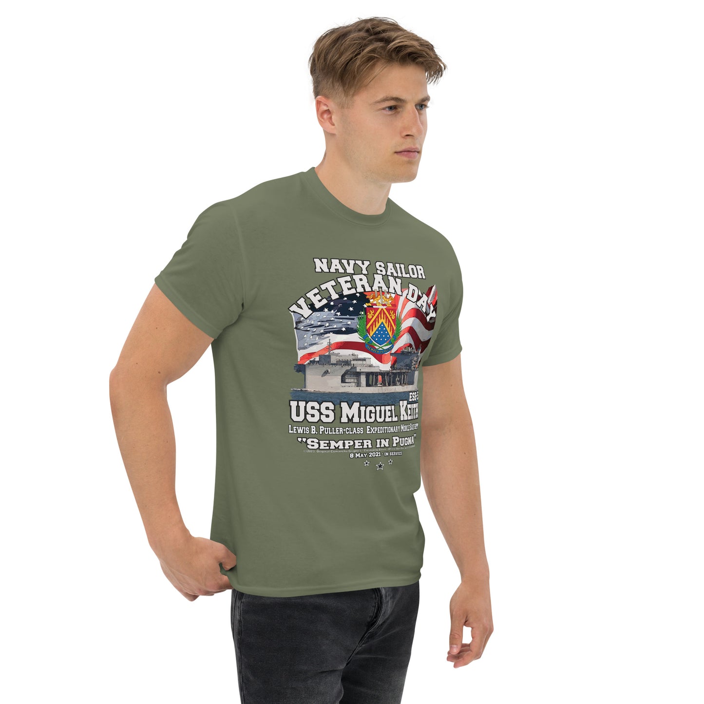 USS MIGUEL KEITH t-shirt, USS MIGUEL KEITH mobile base Tee,USS MIGUEL KEITH ESB-5 tee, Mobile Base Veterans T-shirt, US Navy Mobile Base Tee,Comancha T-shirt Store,