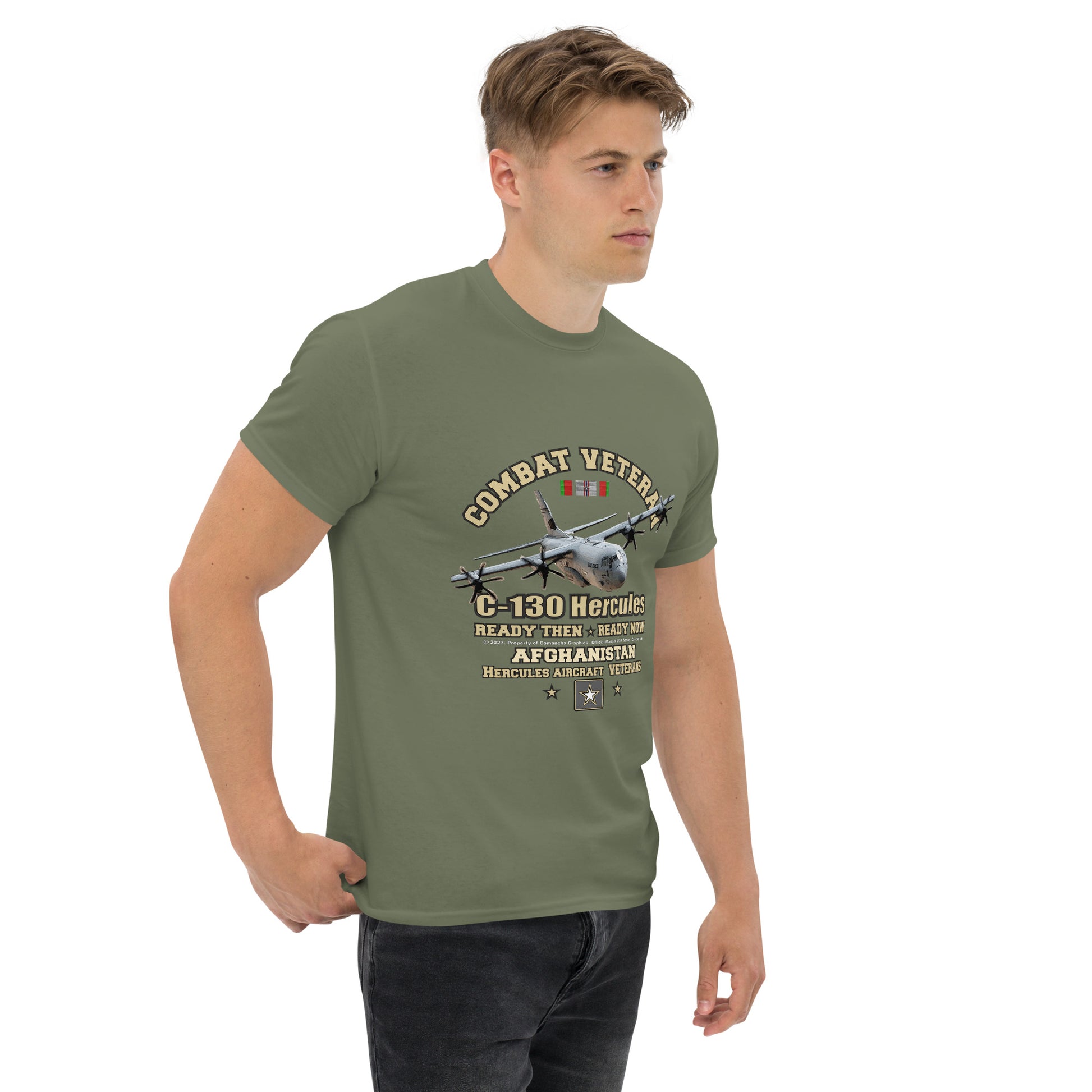 C-130 HERCULES t-shirt,Afghanistan veterans T-shirt, US Army tee,comancha graphics,