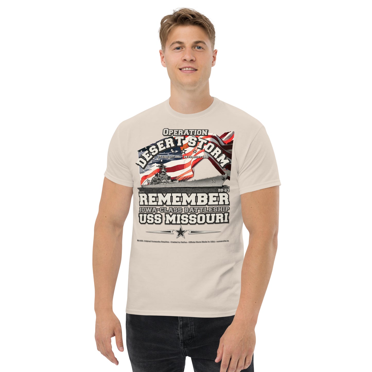 USS Missouri BB-63 Battleship t-shirt