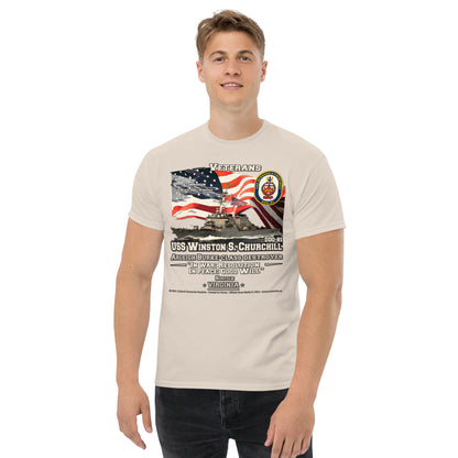 USS Winston Churchill DDG-81 Destroyer t-shirt