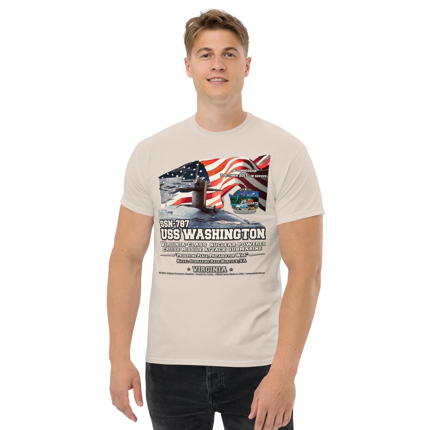 USS WASHINGTON SSN-787 Submarine T-shirt