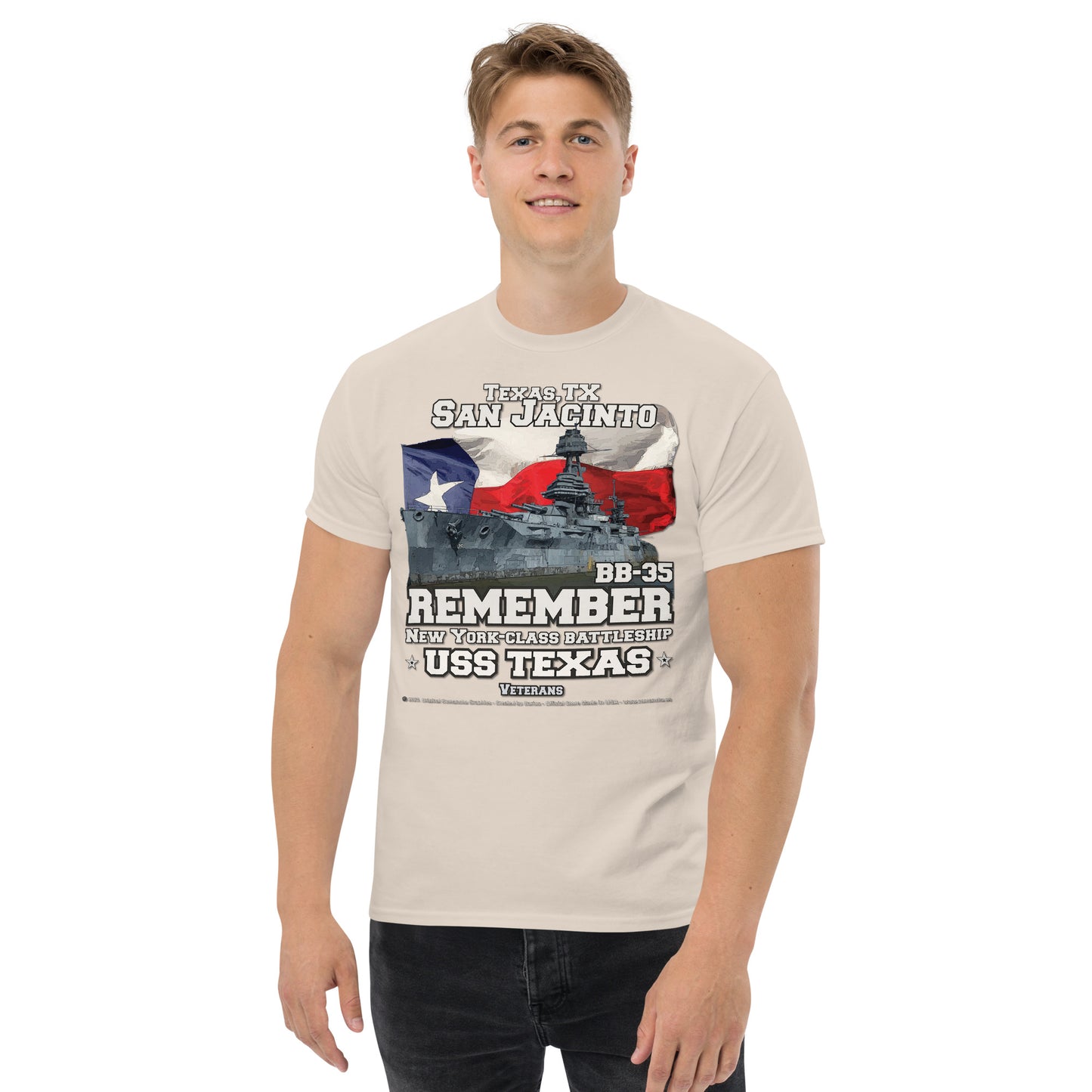 USS TEXAS BB-35 Battleship Veterans t-shirt