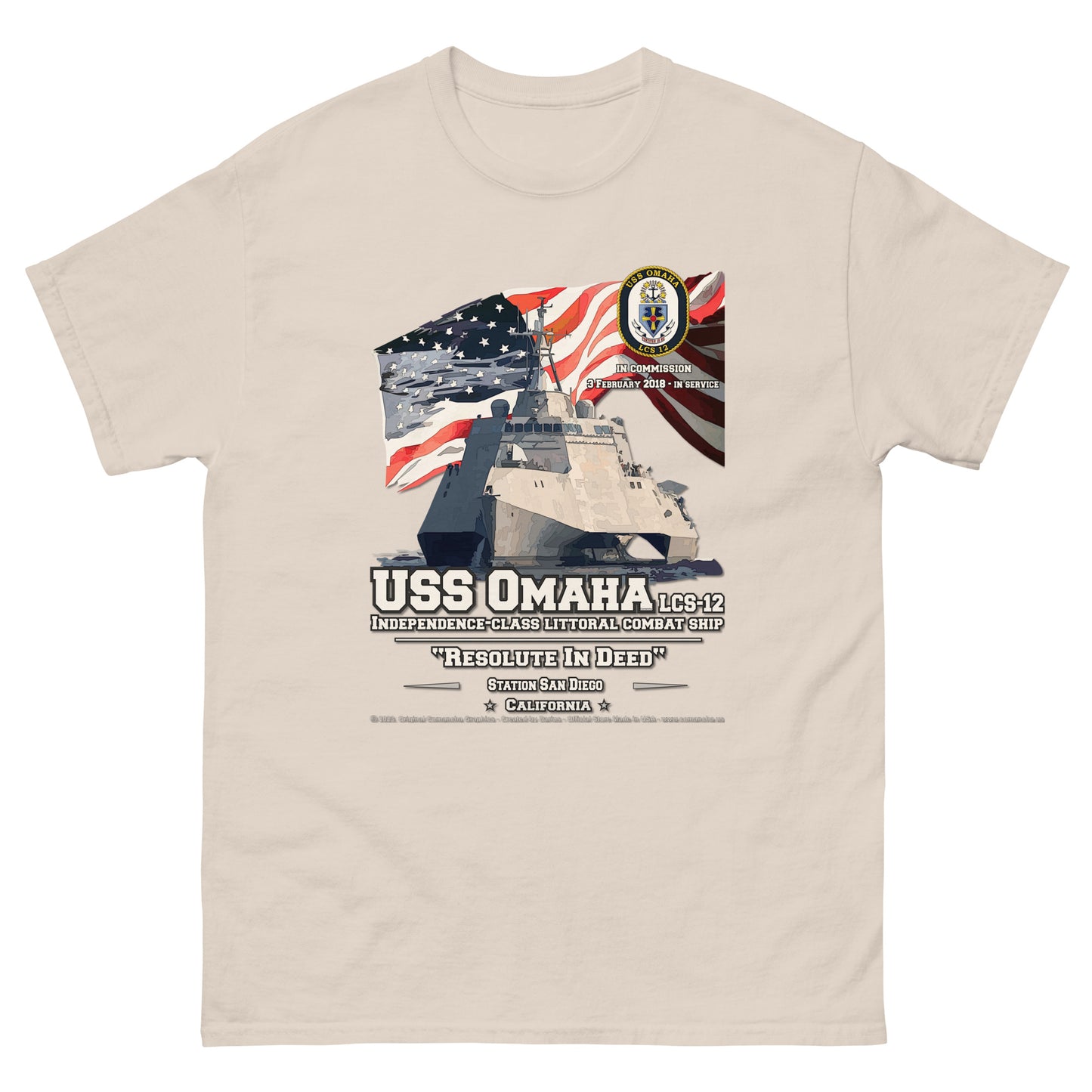 USS OMAHA LCS-12 Littoral Combat Ship T-Shirt