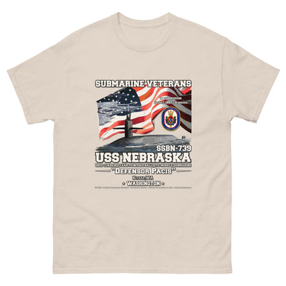 USS NEBRASKA SSBN-739 Submarine t-shirt