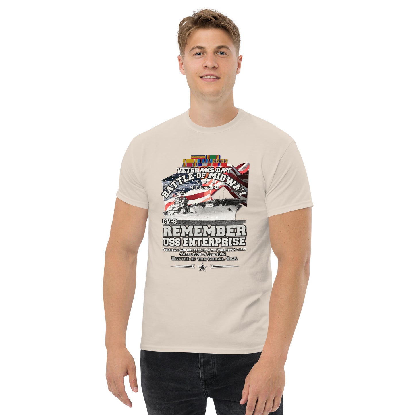 USS ENTERPRISE CV-6 Aircraft Carrier t-shirt