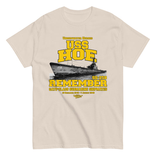 USS Hoe SS-258 Submarine t-shirt