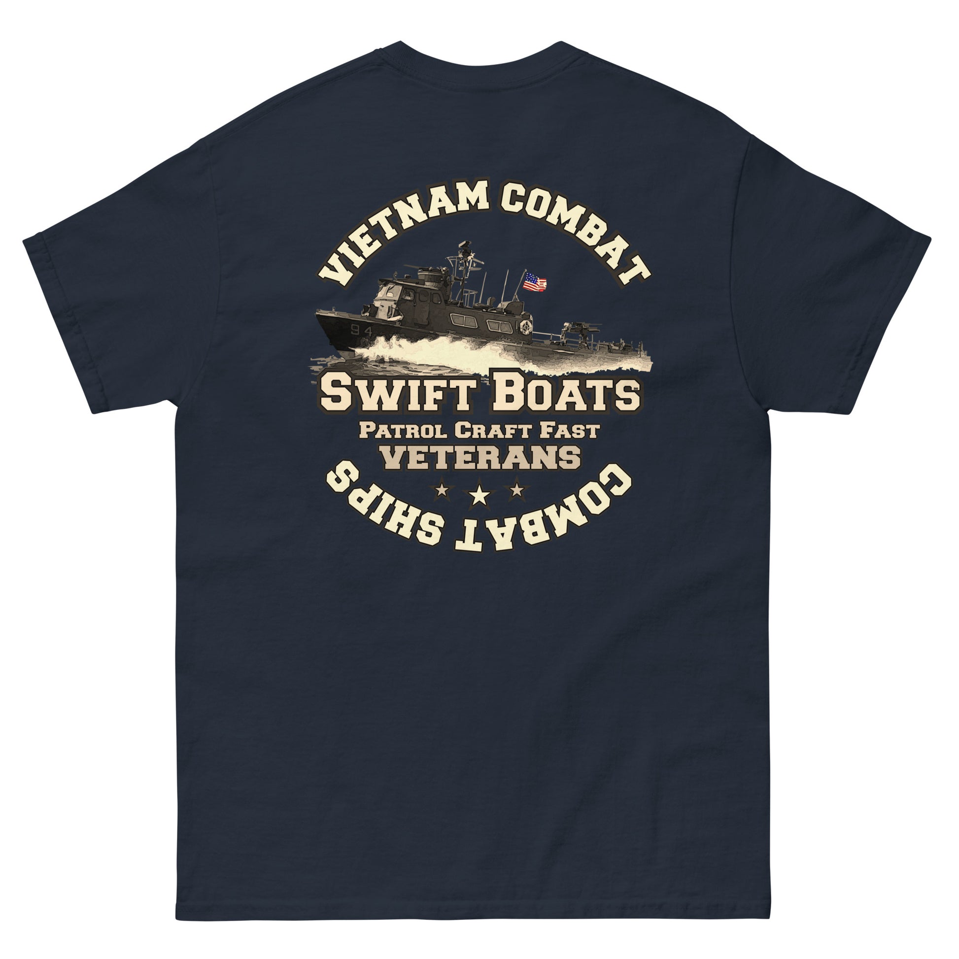 Swift Boats t-shirt, Vietnam combat t-shirt, PCF tee,Swift Boats Vietnam Veterans T-shirt, Comancha Graphics,