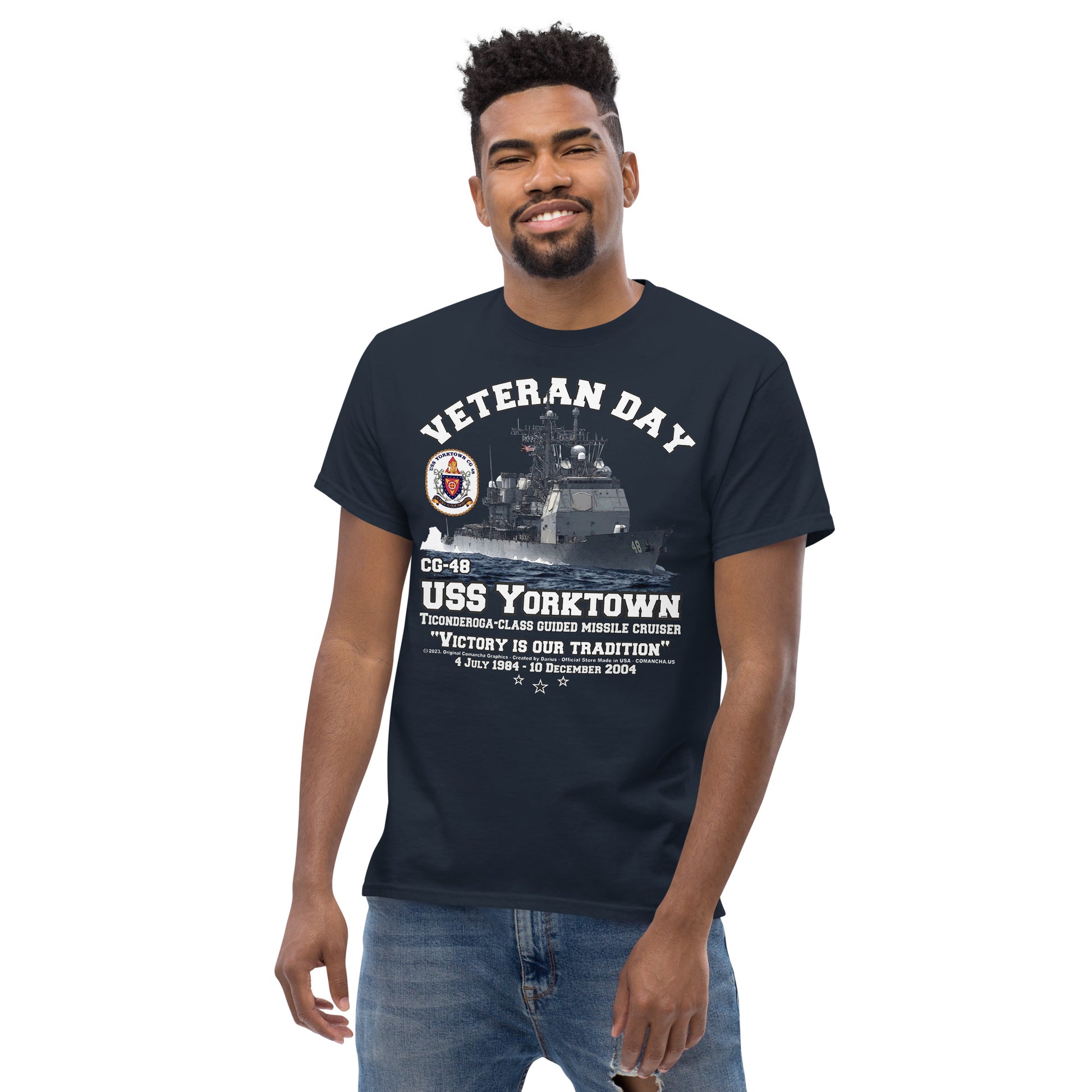 USS YORKTOWN tee, us navy veterans tee,comancha,US Navy Cruiser Veterans T-shirt, USS YORKTOWN CG-48 T-shirt,