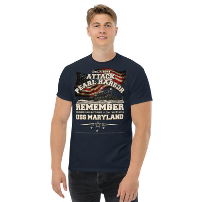 USS MARYLAND BB-46 Battleship, Pearl Harbor Veterans,Comancha Design,