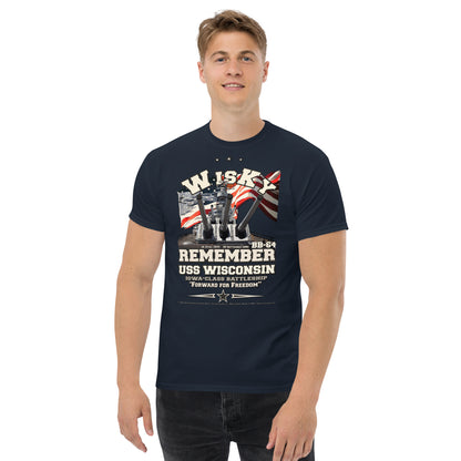 USS Wisconsin BB-64 US Battleship T-Shirt, Comancha T-shirts,