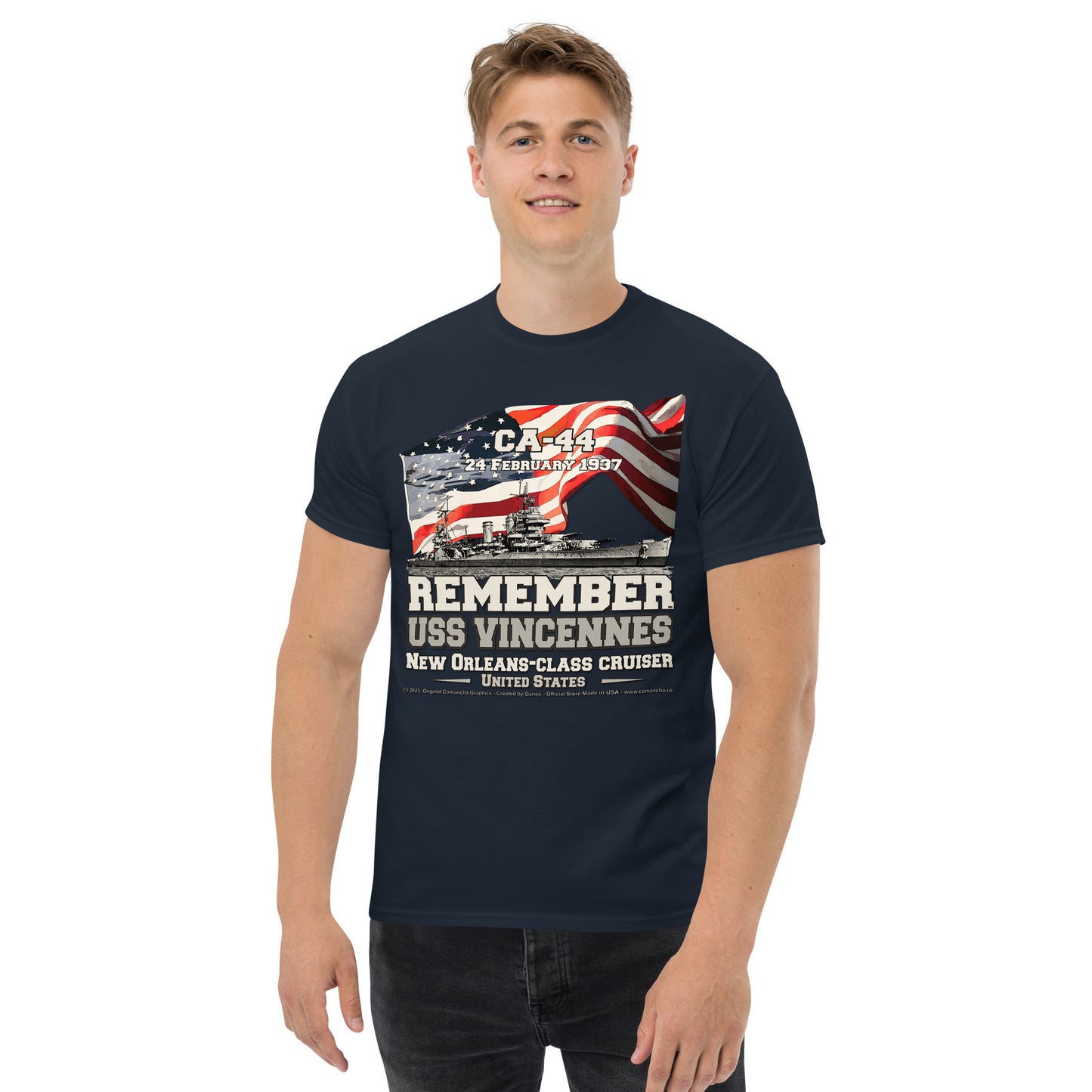 USS VINCENNES CG-49 Cruiser T-shirt , Comancha T-Shirt,