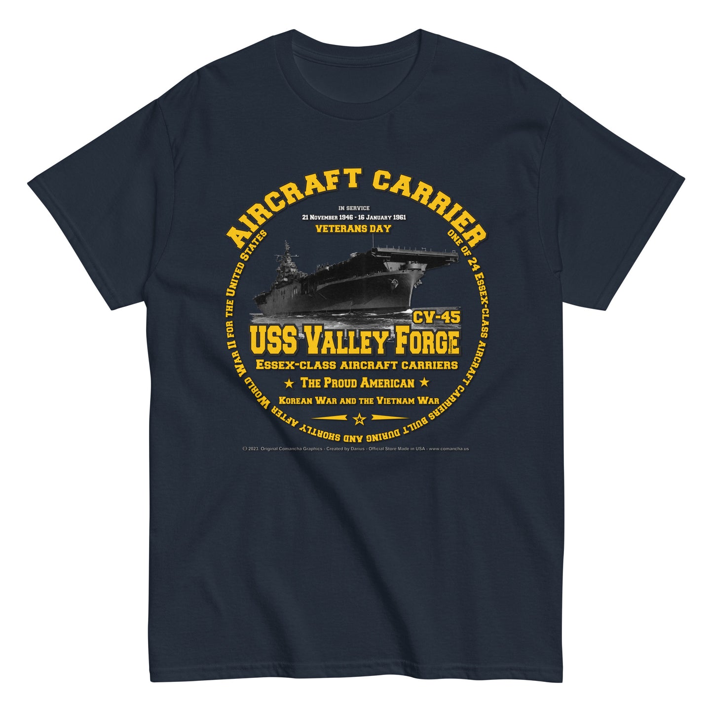 USS VALLEY FORGE CV-45 Aircraft Carrier T-shirt