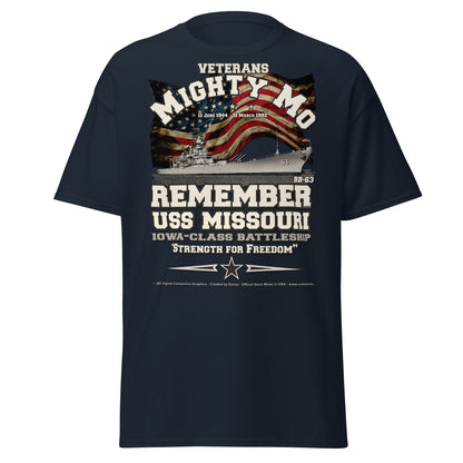 USS MISSOURI BB-63 Mighty Mo Veterans Tee, Comancha Graphics,