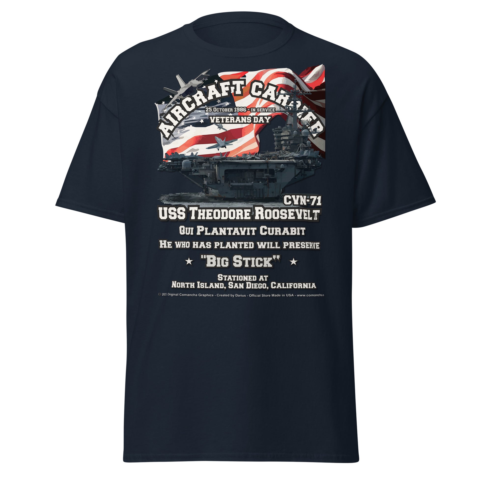 USS THEODOR ROOSVELT CVN-71 Aircraft Carrier Veterans, Comancha Graphics,