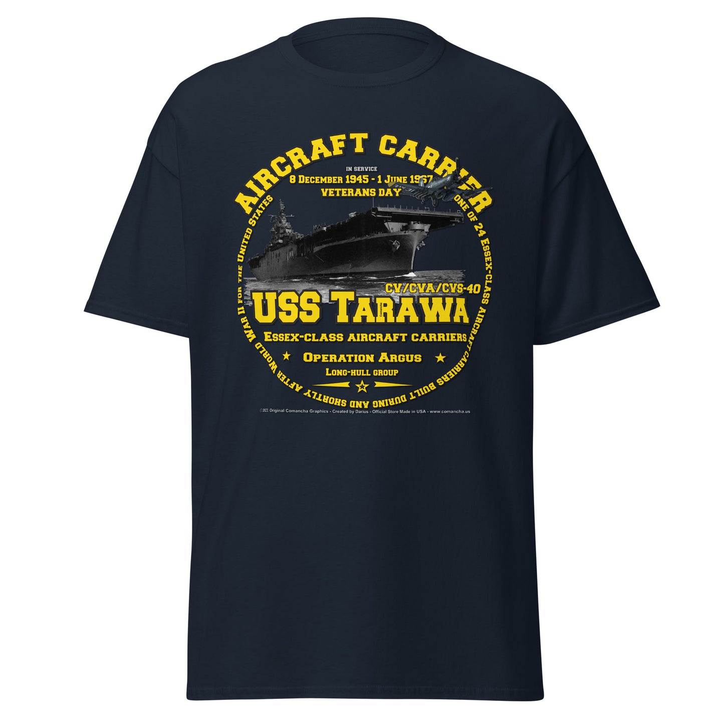 REMEMBER USS TARAWA CV-40 Aircraft Carrier Veterans, Comancha,