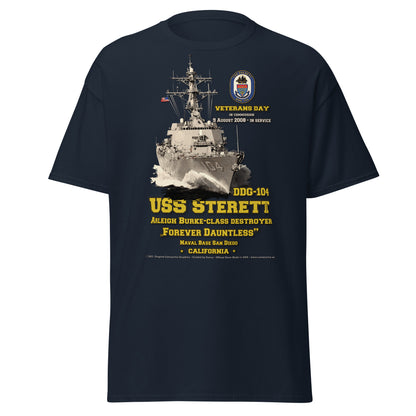 USS STERETT DDG-104 Destroyer Veterans Tee, Comancha Navy Tee,