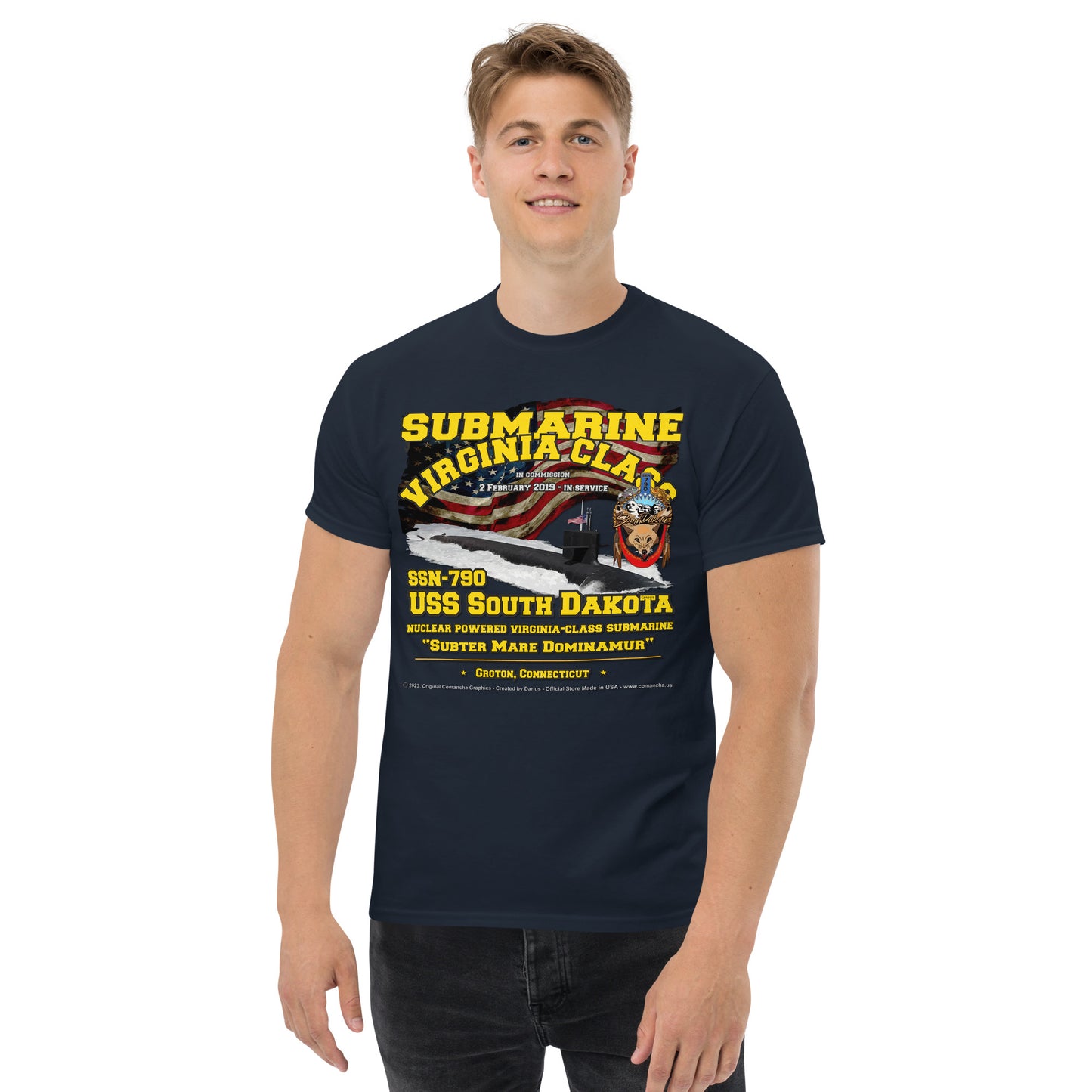 USS SOUTH DAKOTA SSN-790 Submarine t-shirt