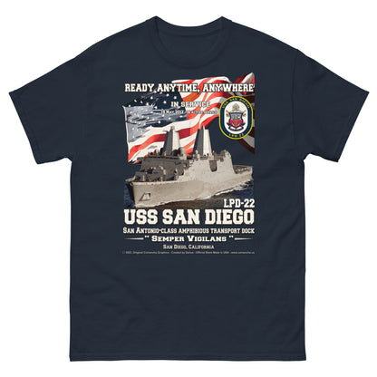 USS SAN DIEGO LPD-22 Amphibious Transport dock t-shirt