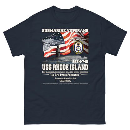 USS RHODE ISLAND SSBN-740 Submarine T-shirt