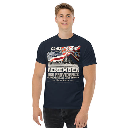 USS PROVIDENCE CL-82 Light Cruiser Veterans Classic T-Shirt, Comancha Navy Veterans T-Shiprts,