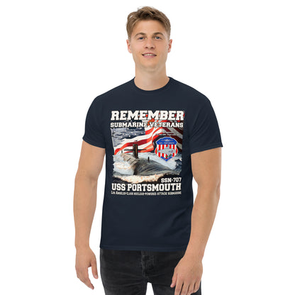 USS PORTSMOUTH SSN-707 Submarine T-Shirt