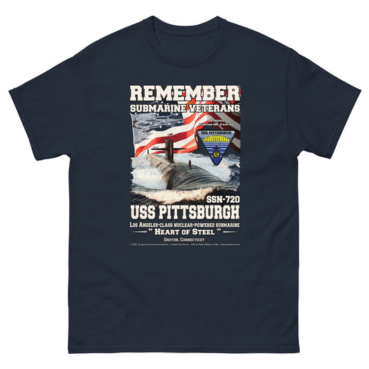 USS PITTSBURGH SSN-720 Submarine Veterans Classic T-Shirt, Comancha Navy T-shirt,