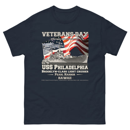 USS PHILADELPHIA CL-41 Cruiser T-Shirt