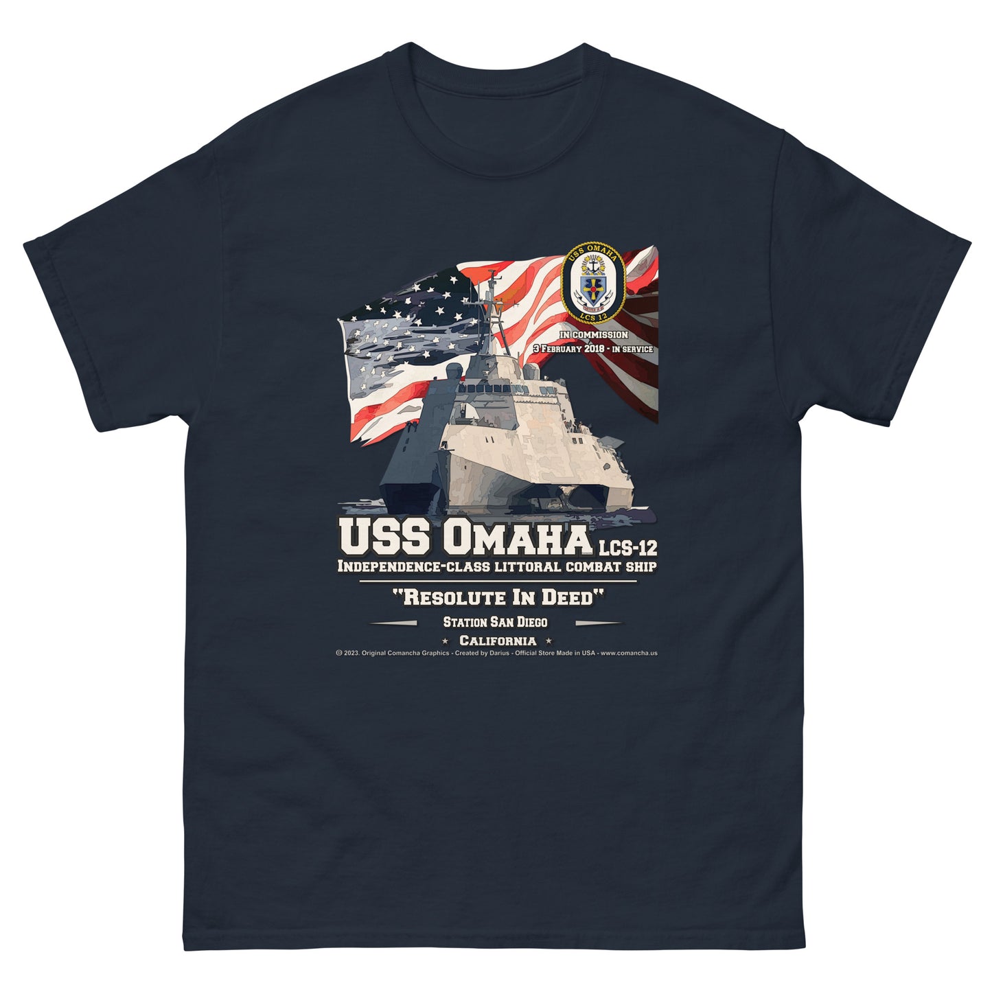 USS OMAHA LCS-12 Littoral Combat Ship T-Shirt