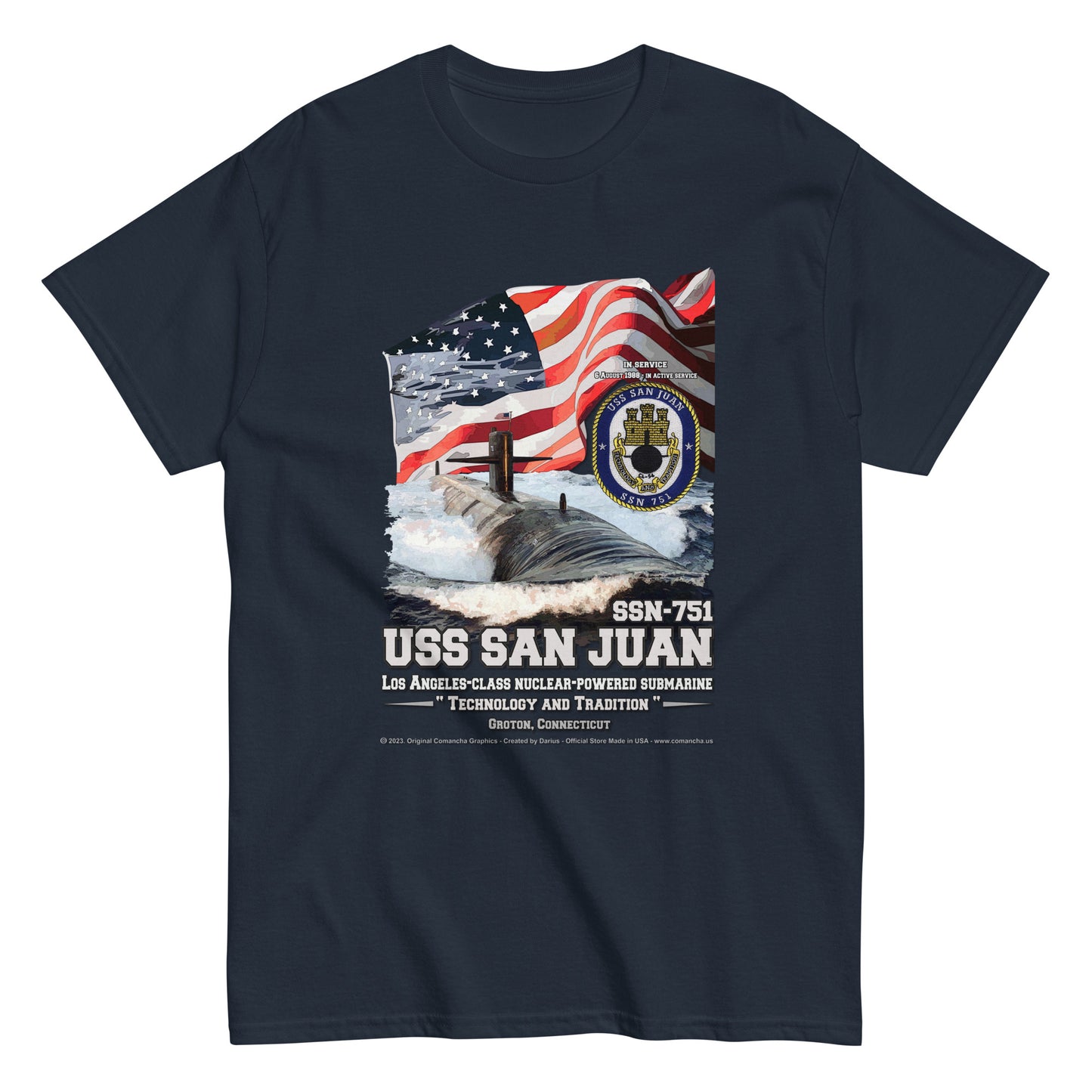 USS SAN JUAN SSN-751 Submarine Veterans Day T-shirt, Comancha store,