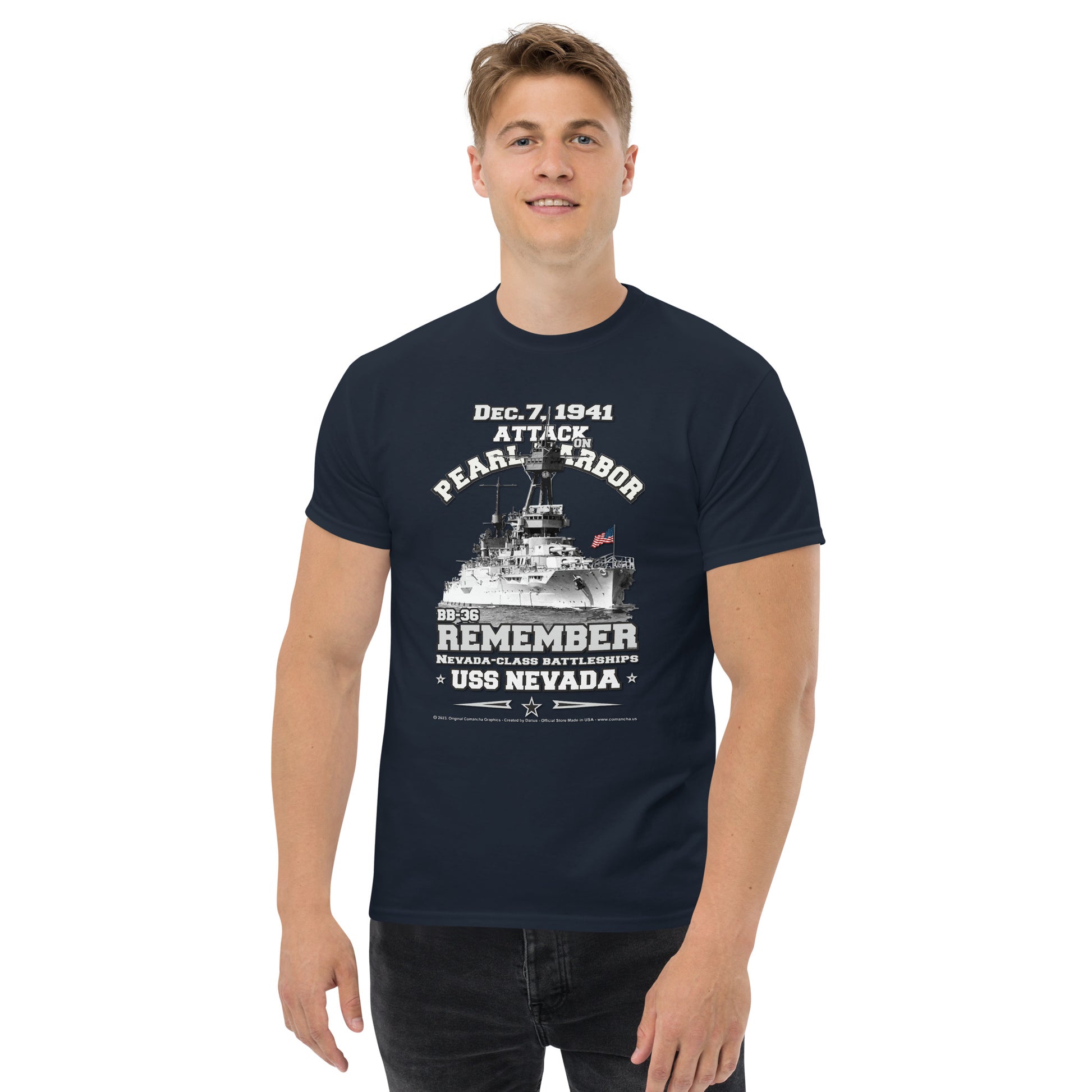 USS NEVADA BB-36 Battleship Veterans t-shirt, Comancha T-shirts,