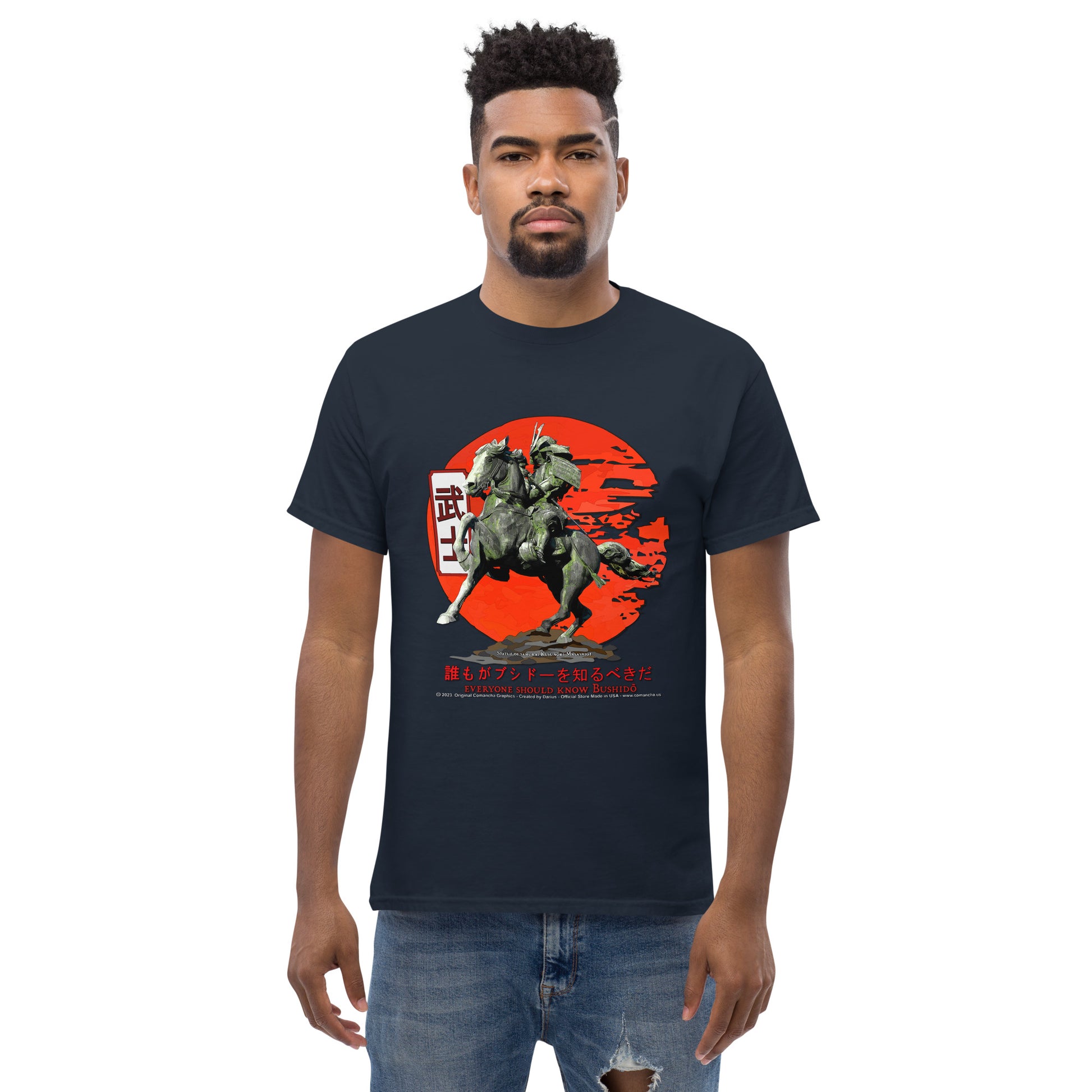 Samurai Kusunoki Masahige T-shirt, Japanese Tradition T-Shirt, Comancha T-shirts,