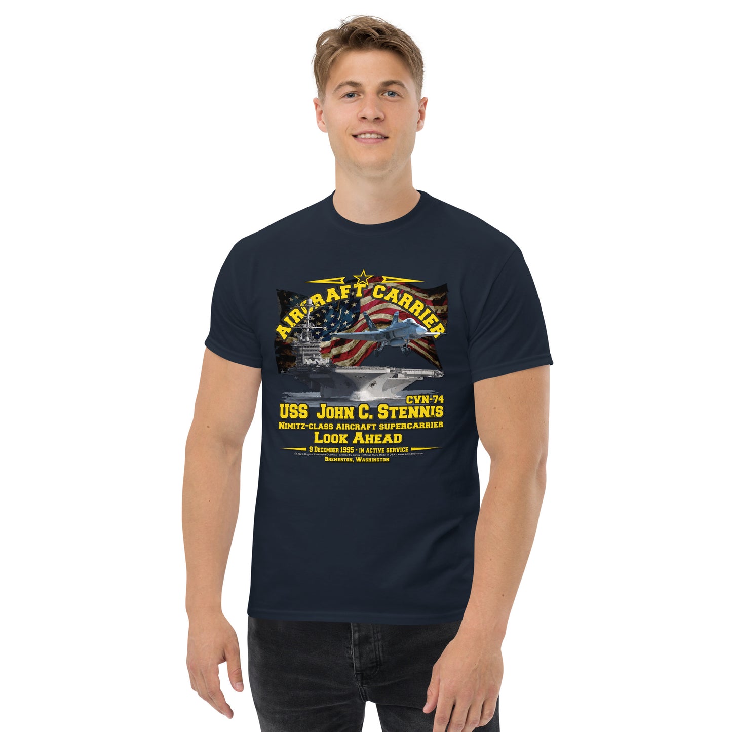 USS JOHN STENNIS CVN-74 Aircraft Carrier T-Shirt