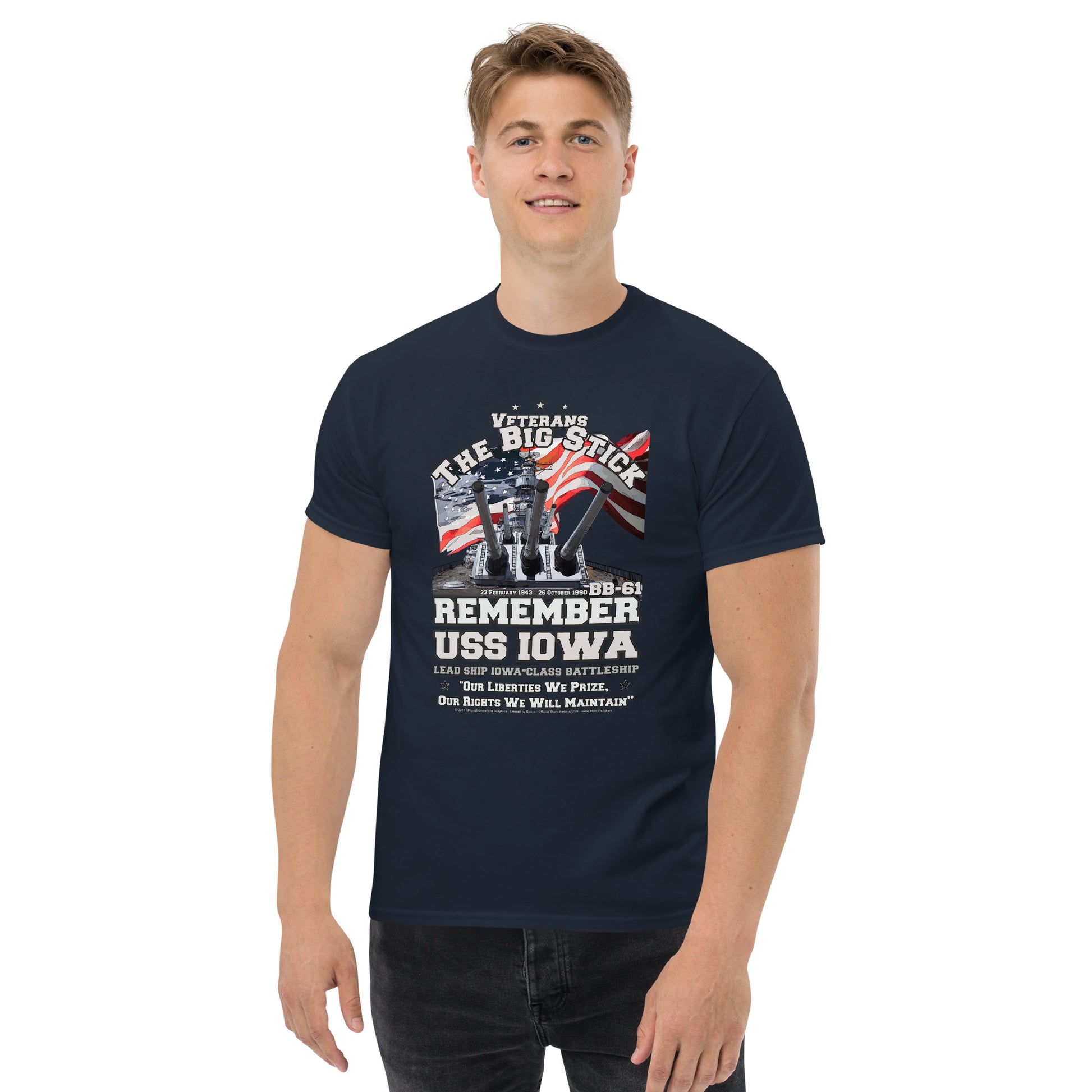 USS IOWA T-Shirt, USS IOWA BB-61 t-shirt, Battleship Veterans T-Shirt, US NAVY SHIPS Tees, US NAVY Veterans T-Shirt, USS IOWA BB-61 Battleship Veterans Classic T-Shirt, Comancha T-Shirt,