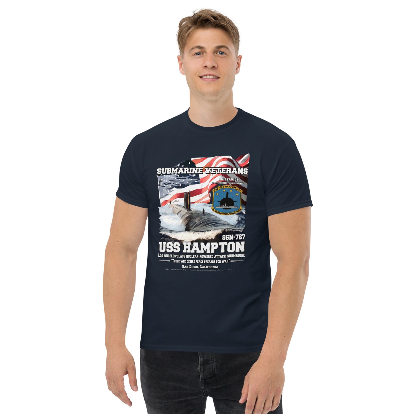 USS HAMPTON SSN-767 Submarine T-shirt