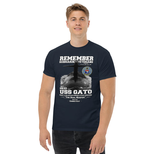 USS GATO tee, USS GATO veterans tee,USS GATO SSN-615 Submarine Veterans Classic Tee, Comancha Tees Store,